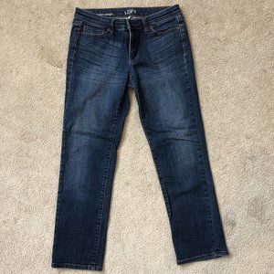 LOFT Ann Taylor Dark Denim Women's Modern Straight Jeans, Size 6P